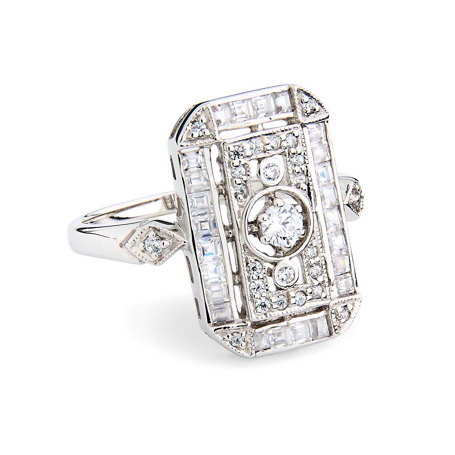 Art deco 2024 cz ring